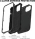 Heavy Duty iPhone 11 Case - Black, 3-Layer Shockproof & Dropproof Protection, Wireless Charging Compatible.