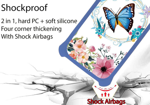 TCL 40 XE 5G T609DL Case Compatible with TCL 40 X 40X 5G Phone Cover with Tempered Glass Screen Protector, PC + TPU 2