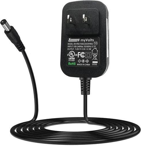 MyVolts 5V Power Supply Adaptor Compatible with Creative DAP-HD0014 MP3 Player - US