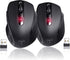 Wireless Mouse, D-09 USB Cordless Mice for Laptop, Ergo Grips, 5-Level 2400 DPI, Portable for PC