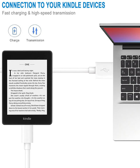 USB C Charger Cable for Fire Tablet HD 8/10, 9th/10th/11th Generation, Kids Edition, for Samsung S10, LG G7