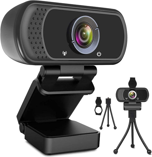 ToLuLu 1080P Webcam with Microphone, HD Webcam Web Camera with Tripod Stand, Widescreen