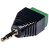 3.5mm Stereo TRS Male Plug to AV Screw Audio Balun Terminal, Solder-Free, Quick Screw Connection (4 Pack)