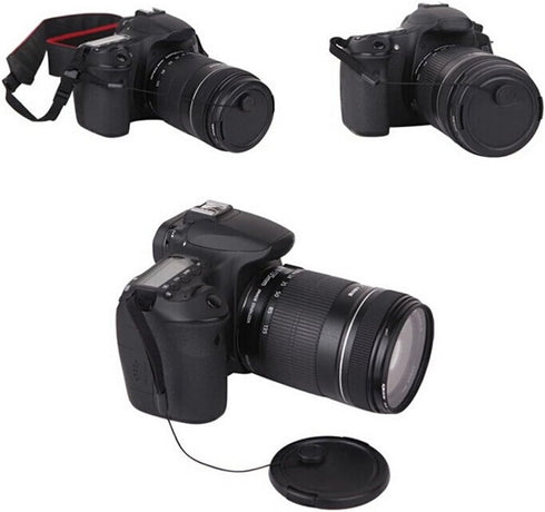 5 Pack Lens Cap Keeper for SLR Cameras, Anti-Lost Lanyard Strip for DSLR, Nikon, Sony, Fuji, Olympus