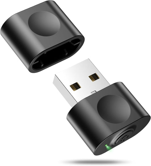 aMZCaSE Mouse Jiggler Undetectable - USB Mouse Mover with Switch Button, Automatic Mouse Shaker, Black