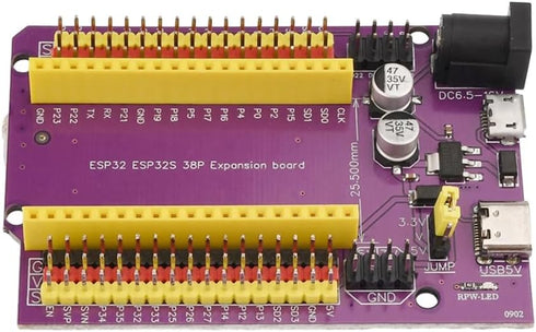 HiLetgo 3pcs ESP32 ESP32S Expansion Board, ESP32-DevKitC-32, ESP-WROOM-32, Micro USB & USB C/Type-C Dual USB WiFi