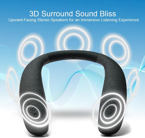 HomeSpot JY508 Wireless Neckband Speaker, 3D Stereo Sound, 12 Hrs Play Time, Low Latency for Gaming/TV