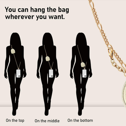 47.24in 1x 2x Phone Crossbody Strap With Wallet Phone Chain Clip And Go strap With zippered pouch clasp Clear Tether