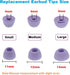 Purple Earbud Tips, 6 Pairs S/M/L Silicone Replacement Covers Compatible with Samsung Galaxy Buds 2 Pro Headphones