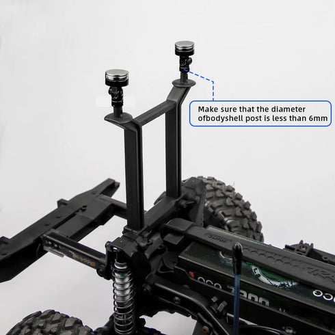 4 Pack 1/10 SCX10, Magnetic Invisible Body Post Mounts for RC Crawler Truck Axial RC Car Body Holders Replacement