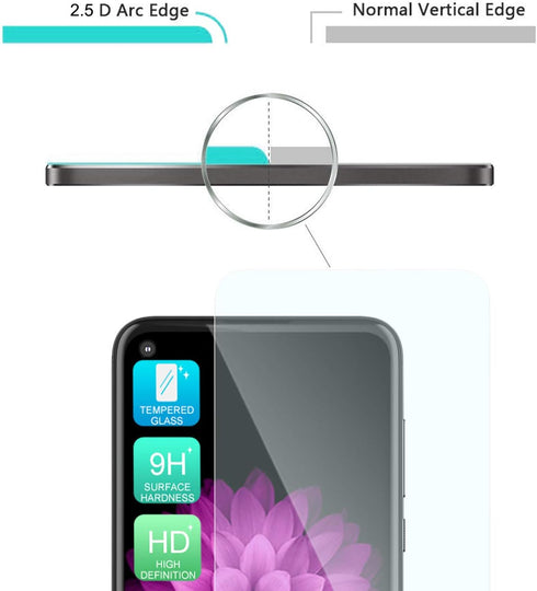 TJS Hybrid Shockproof Case for Boost Mobile Celero 5G + Plus 2024, Antique Flower, with Tempered Glass Screen Protector.