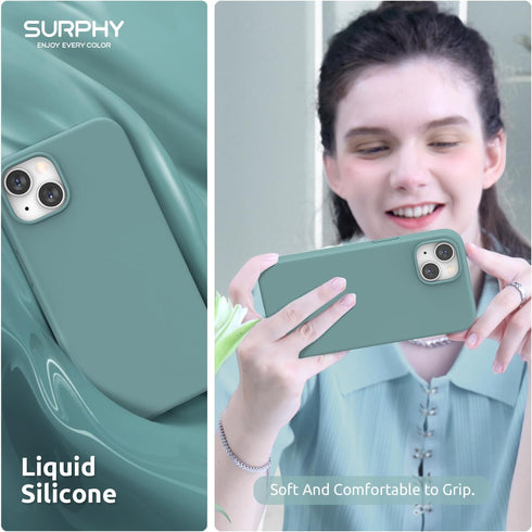 SURPHY Magnetic Case for iPhone 13 Mini, Compatible with MagSafe (5.4 inch 2021 Release), Liquid Silicone Phone Case