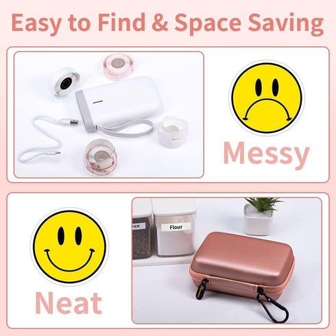 Phomemo D30 D35 Label Marker Case for NIIMBOT D11, SUPVAN E10, JADENS D110, Hard Shell Bag