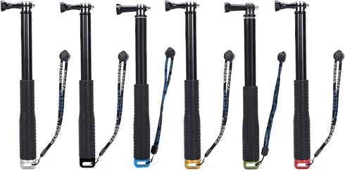 Zeizafa Extendable Camera Selfie Stick Monopod Extension Fits Most Action Cameras Invisible Selfie Stick