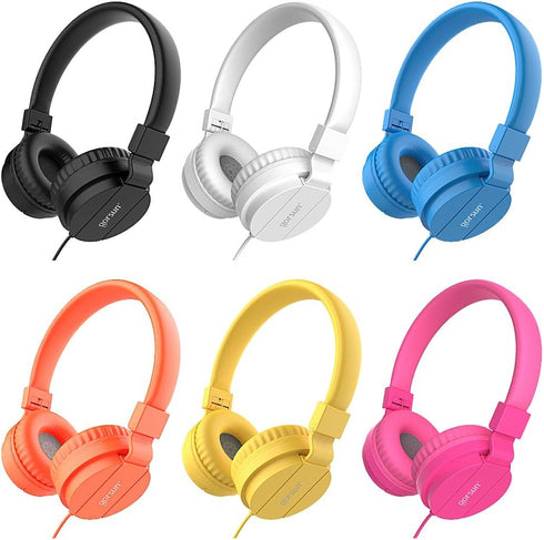 Headset gorsun Kids Headphones, Lightweight Stereo Wired Toddler HeadphonesAdjustable Headband Children's