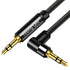 Yeung Qee 3.5mm 1ft, 3.5mm (1FT/0.3M) Aux Cable Nylon Braided Male to Male Stereo Audio Cable Audio Auxiliary Input