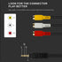 3.5mm to RCA Audio Extension Cable, Gold Plated 3.5mm Male to 3RCA Female Stereo Audio Cable, 25cm