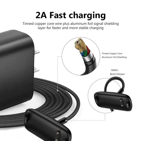 Fast Wall Charger for Fitbit Inspire 3, Replacement USB Charging Cable Cord for Smartwatch Charger Dock