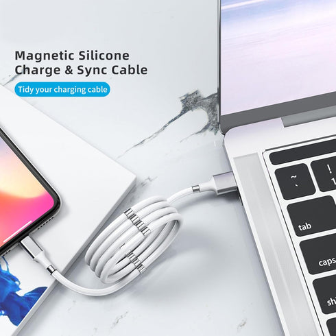 Magnetic Charging Cable (3FT) Super Organized Nano Data Cable for Galaxy S23/S22 Ultra, LG V30, Nintendo Switch