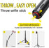 PEUJTEO 70" All-in-1 Auto Pop up Selfie Stick Tripod, Aluminum Celly Phone Selfie Stick for iPhone Android