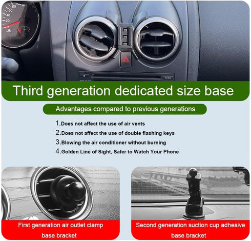 MikeHam 2008-2013 Car Phone Holder for Nissan Rogue Auto Accessories[Special vehicle installationonly For Roguenon