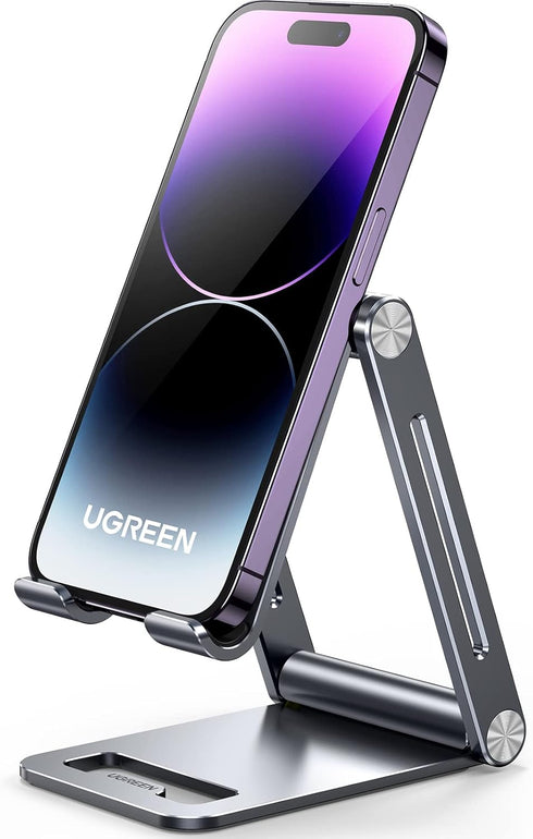 UGREEN Adjustable Phone Stand for Desk, Compatible with iPhone 15/14/13/12 Pro Max/11/XS Max/XR/X/8 Plus/Nintendo