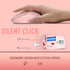 Trueque 2.4G Set Pink Keyboard and Mouse Wireless, Lag-Free Cute Keyboard Combo with Ergonomic Wrist Rest, Phone Holder