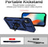 Hitaoyou iPhone XR Case with Camera Cover, Military Grade Shockproof Heavy Duty Protective Case with Kickstand (Blue)