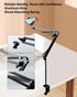 DYVBXS Overhead Phone Mount with Adjustable Arm and Desk Clamp, Camera Desk Mount Fit for DSLR iPhone Webcam Ring