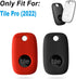 Geiomoo Silicone Case for Tile Pro 2022 Tracker, Soft Flexible Scratch Resistant Cover with Carabiner (2 Pack Red+Black) by Geiomoo