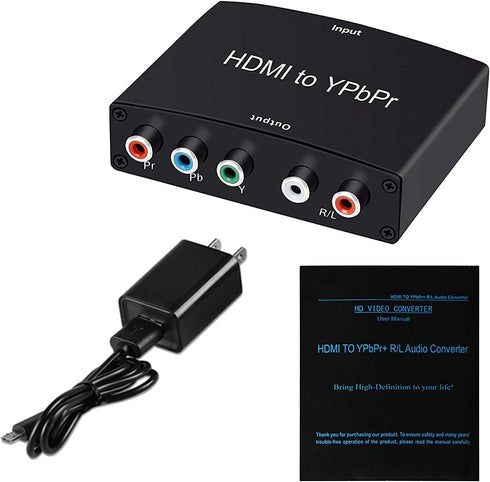 HDMI to Component Converter - avedio links HDMI to 1080P YPbPr 5RCA RGB + R/L Video Audio Adapter