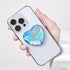 Luhoit LSF6D Expandiing Cell Phone Grip Heart Shape Glass Finger Holder for Smartphones, Cellphone Collapsible Stand