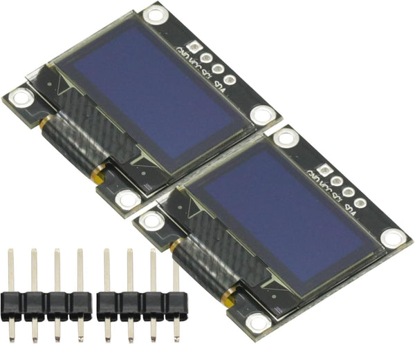 GODIYMODULES 2 Pcs 0.96 inch IIC I2C Serial White OLED Display Module 128X64
