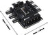 eMagTech 2Pcs 4-Pin IDE Molex 1 to 8-Way Cooling Fan Splitter Hub with 4 Pin Fan Speed Controller, 53x48mm