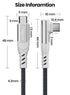 Fasgear 100W USB C to USB C Cable, 3 Pack 3ft&6ft&10ft, Fast Charging Right Angle Compatible with MacBook Pro, Black