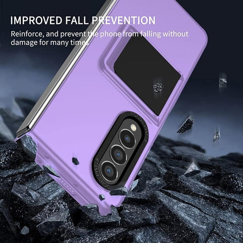 Asuwish Phone Case for Samsung Galaxy Z Fold 3 5G, Slim Protective Mobile Hard Hybrid Back Cell Accessories with
