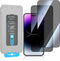2 Pack Privacy Screen Protector Install Kit for iPhone 14 Pro, Anti Spy 9H Shatterproof Tempered Glass Film