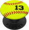 Softball No #13 Jersey Number 13 Ball Catcher & Pitcher Gift PopSockets PopGrip: Swappable Grip for Tablets & Phones