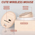 KOOTOP Wireless Keyboard and Mouse, 2.4G Cute Keyboard with Retro Round Keycap for PC, Mac, Laptop, Tablet (Milk Tea)