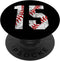 Vintage Baseball Mom #15 Jersey PopSockets Swappable Grip - Favorite Player