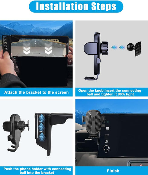 KEPHTH 2026 2024 2025 360 Car Phone Holder for Toyota Grand Highlander Accessories Dash Mount Cell Phone Holder