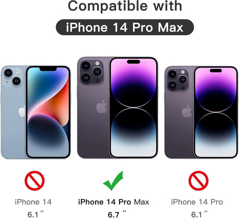JETech Full Coverage Screen Protector for iPhone 14 Pro Max 6.7-Inch, Black Edge Tempered Glass Film, HD Clear,