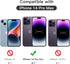 JETech Full Coverage Screen Protector for iPhone 14 Pro Max 6.7-Inch, Black Edge Tempered Glass Film, HD Clear,