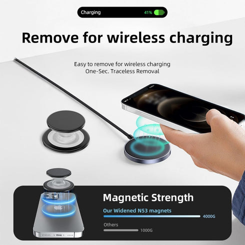 Grippopso 16 15 14 13 12 for Magsafe Phone Grip, Magnetic Phone Grip Holder, Magnetic Collapsible Expandible Mobile