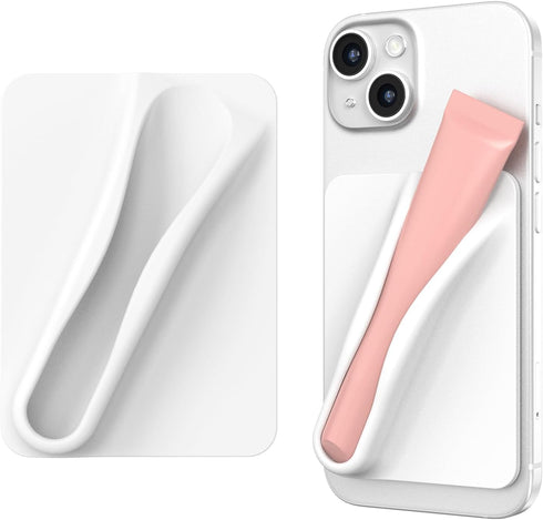 DOB SECHS Silicone Lip Holder for Cell Phone, Stick On Holder for iPhone and Android Phones, Grey