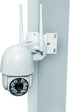 Small Size External Wall Corner Mounting Bracket for PTZ Camera, 90 Degree Vertical Wall Angle Support (White - Steel)