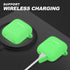 AirPods Case Cover with Cleaner Kit, Soft Silicone Protective Cover for Apple AirPods 2nd 1st Generation, Glow Green