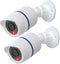 WALI Dummy Fake Camera, Indoor Outdoor Surveillance Security CCTV Dome Camera with One LED Light, Security Alert