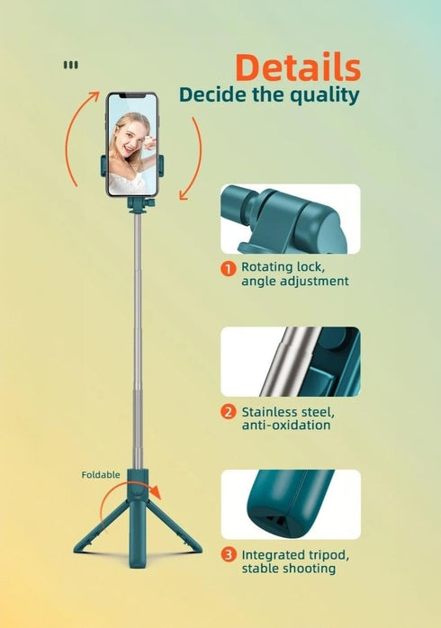 XIHAMA Tripod,3 1 iPhone16 15 14,Samsung Selfie Stick in Extendable Selfie Stick with Wireless Remote,Portable Phone
