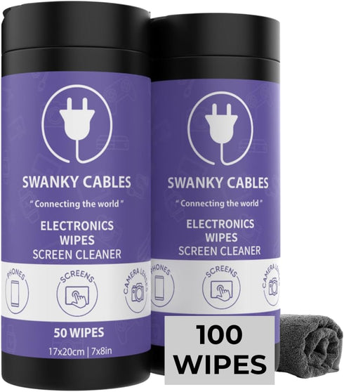 Screen Cleaner Wipes: Electronic Wipes for Screens - Computer, Phone, TV, Monitor Cleaning - Tech Wipes & Microfiber